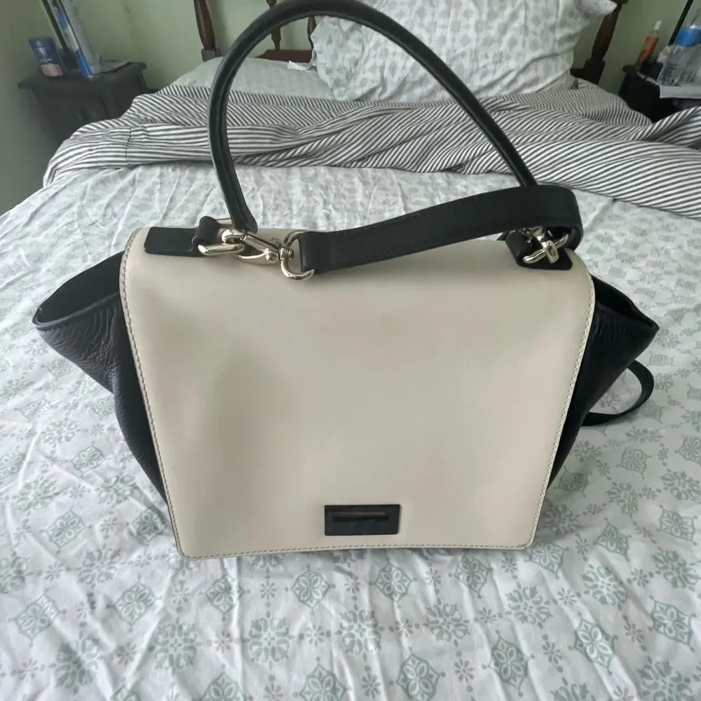 Kate Spade Purse - Totebag - Cream & Black - Y2k Shoulder Purse - Crossbody Bag